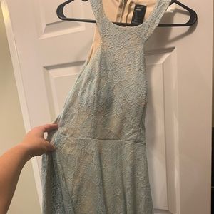 Windsor light blue lace halter, skater